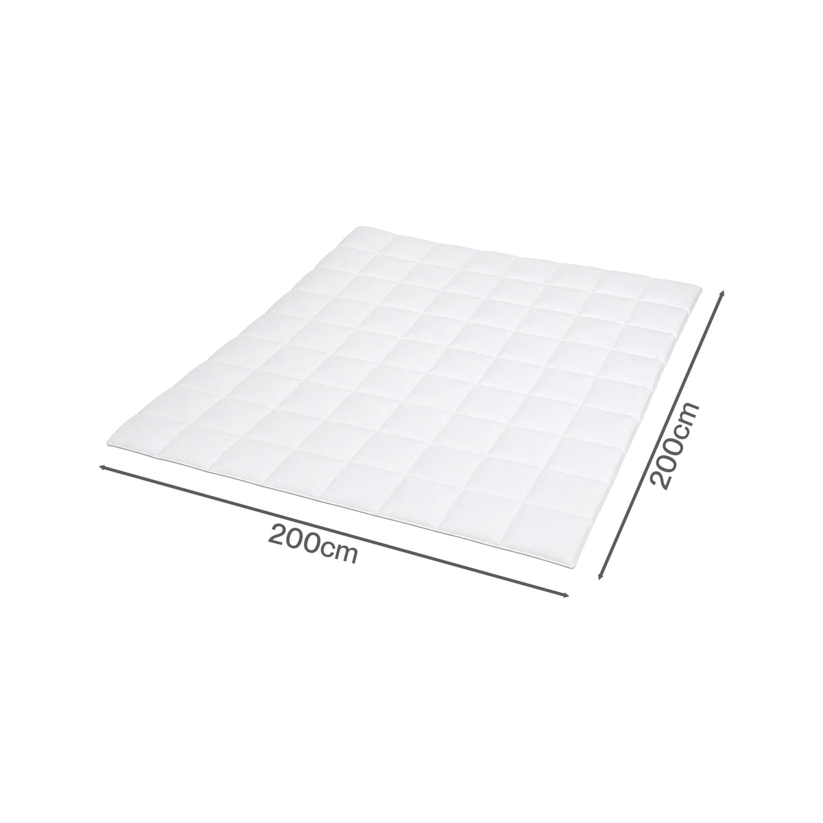 Duvet Goose Down Quilt 12tog 100% Cotton Cover Washable | Double | White