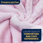 Blanket Throw Soft Faux Fur 160 X 130cm Fleece Overblanket Fluffy Blanket  For Sofa & Beds | L | Pink