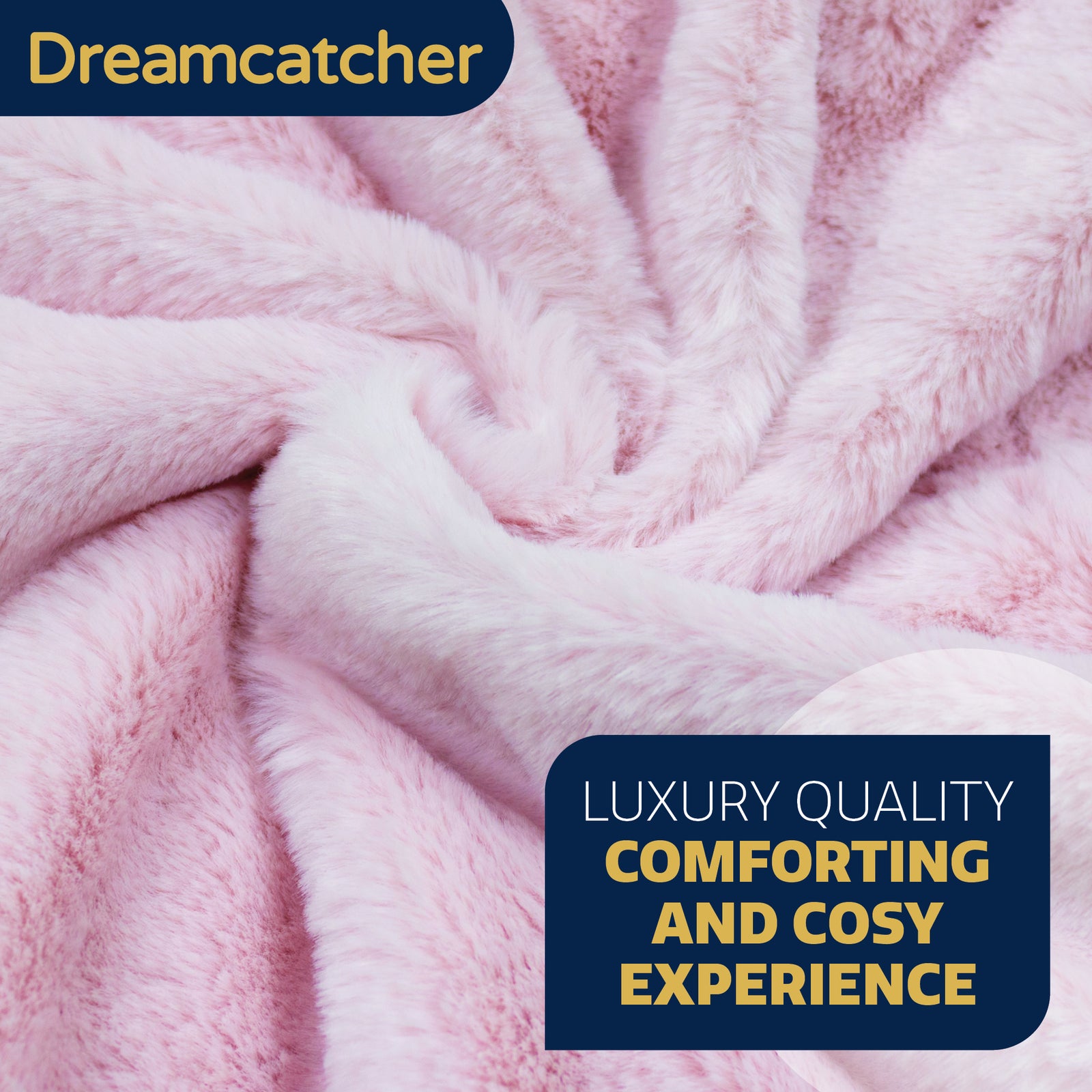 Blanket Throw Soft Faux Fur 160 X 130cm Fleece Overblanket Fluffy Blanket  For Sofa & Beds | L | Pink