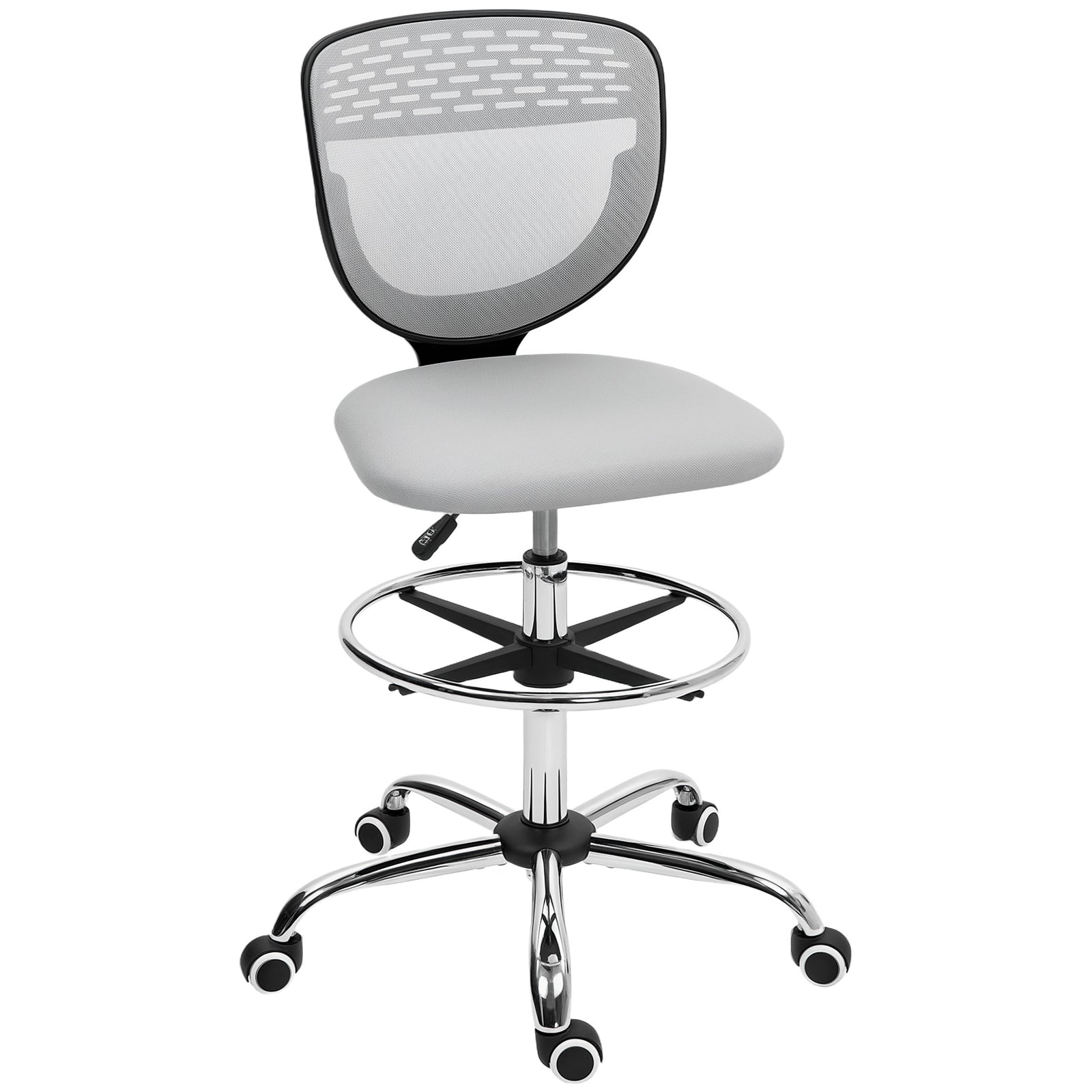 Mesh Fabric Standing Desk Chair | Light Grey