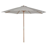 3m Wooden Bamboo Parasol Outdoor Umbrella Canopy | Gray