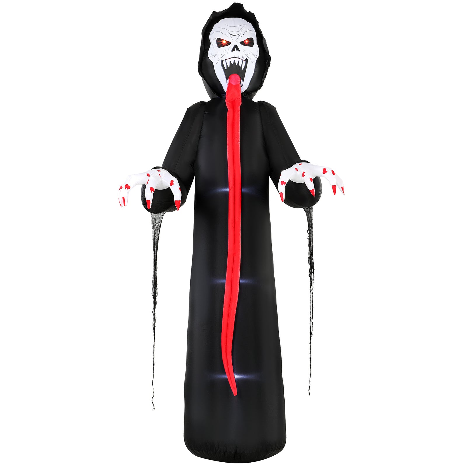 Outsunny 10 Ft Halloween Inflatable Skeleton With Built-in Led Lights