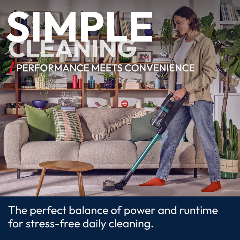 200w Cordless Stick Vacuum Cleaner With Mini Turbo Pet Tool, Anti-tangle Brush, Led Floor Lights, 50-min Runtime & Detachable Battery