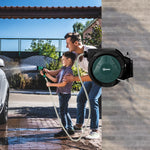 Retractable Hose Reel Wall Mounted With Lock | Green