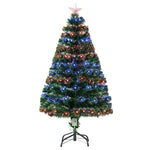 3/4/5ft Prelit Artificial Christmas Tree Fiber Optic | 4ft | Green
