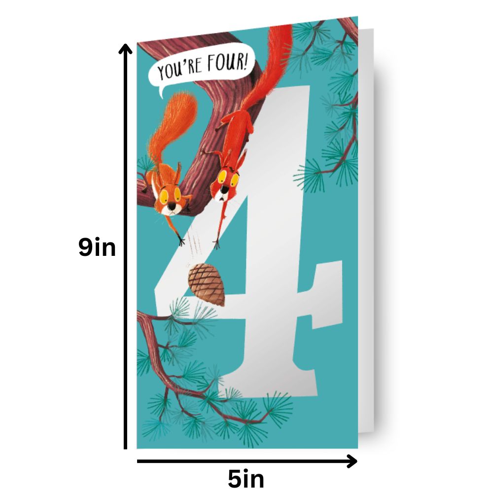 Age 4 Birthday Card Official Product