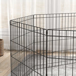 24" Pet Dog Playpen, Puppy Cage, Eight-panel Metal Fence, Run, Garden