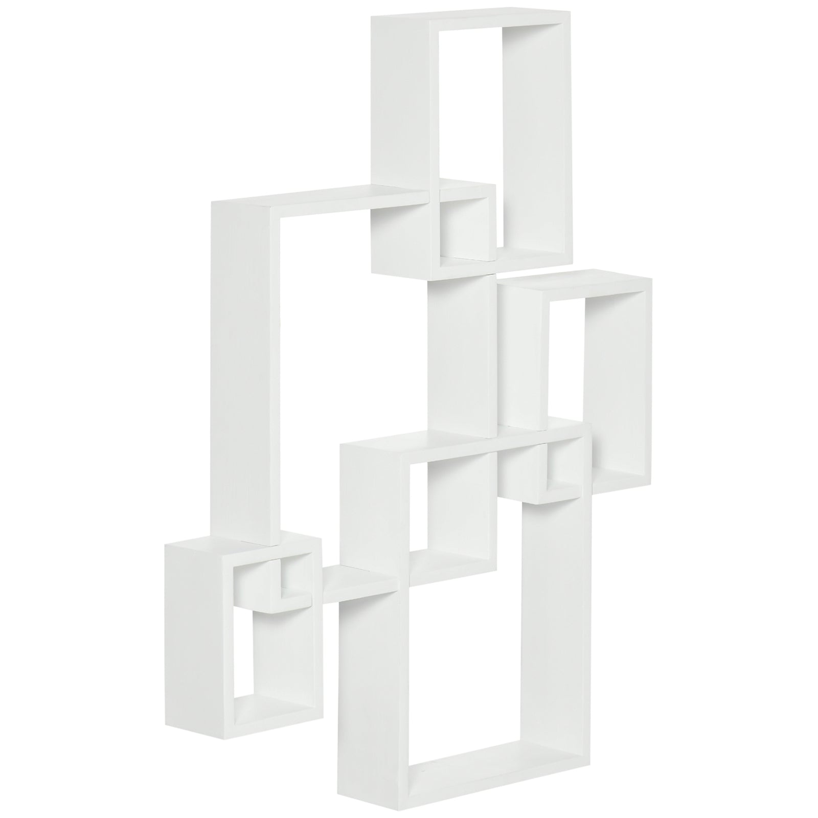 Floating Shelves, Interlocking Cube Shelves For Decoration | One Size | White