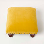 HOMESCAPES Mable Velvet Footstool