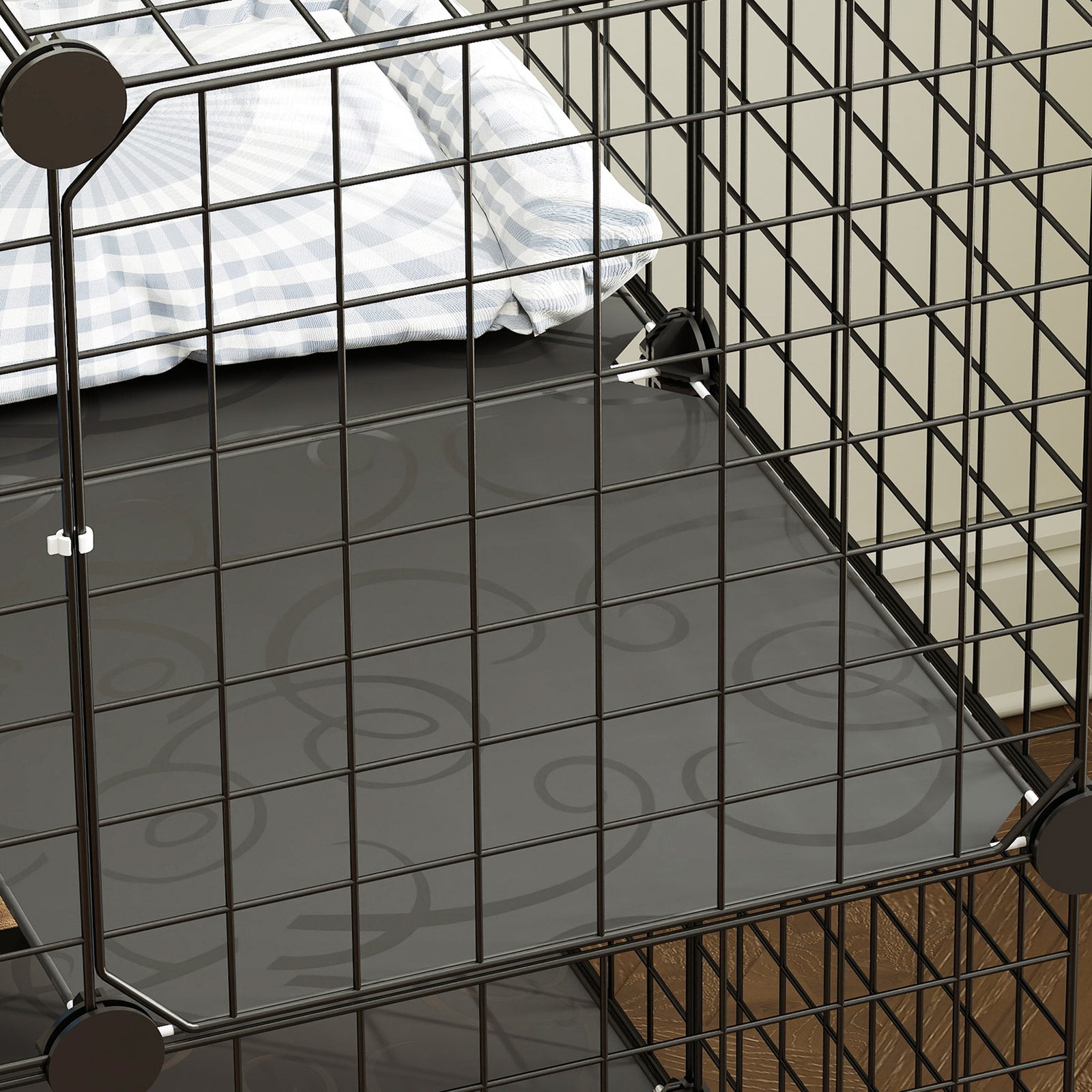 Indoor Cat Cage With Diy Customisable Design | 70cm | Black