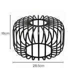 Emitto Industrial Ceiling Pendant Light Shade Black Metal Cage Lamp Shade 28.5cm