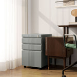 3 Drawer File Cabinet Lockable Metal Filling Cabinet | One Size | Gray