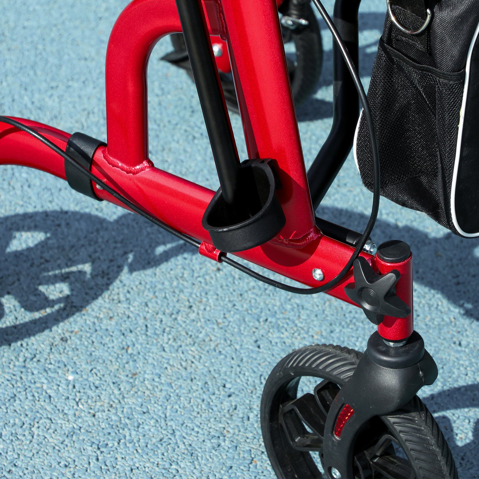 Lightweight Walking Frame With Seat And Backrest | Red