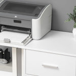 Filing Cabinet Mobile Printer Stand Drawer For A4 Size Files | One Size | White