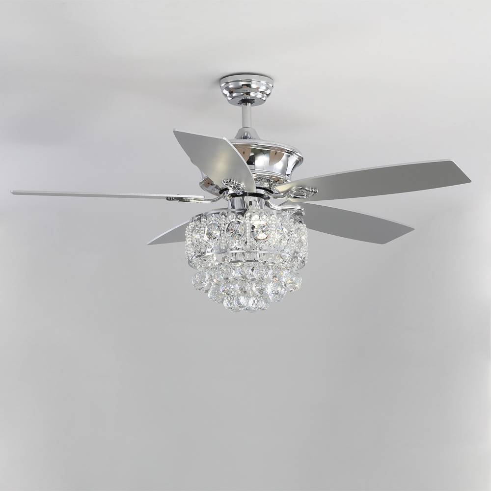 52 Inch Modern Ceiling Fan With 5 Blades With 3-color Dimming Remote Control