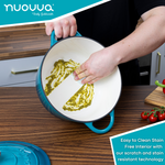 Cast Iron Dutch Oven Casserole Pot With Lid - 30cm (6.9l) | Teal