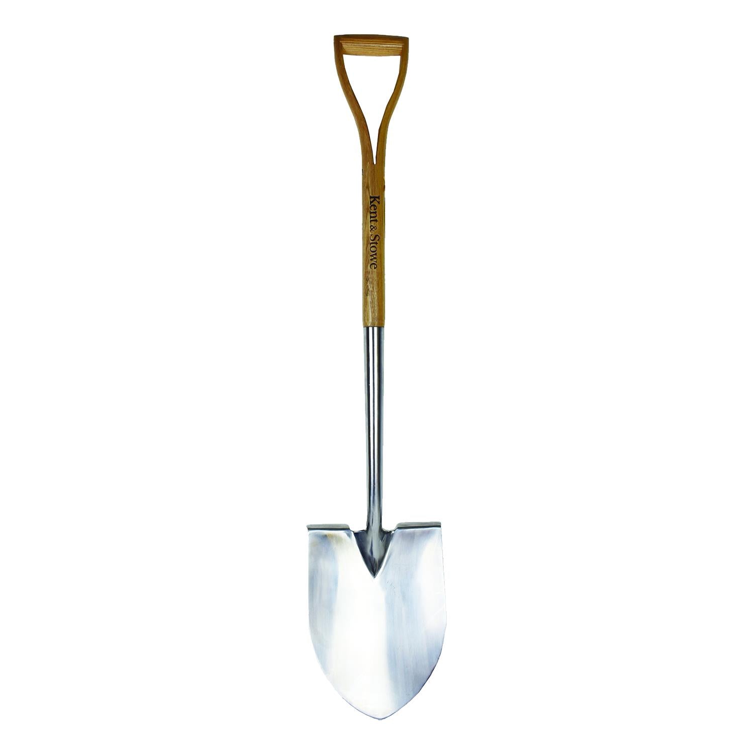 Stainless Steel Pointed Spade Rust Resistant Fsc For Gardening | Silver