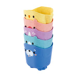 Pour & Play Animal Cups (5pcs) - 3-in-1 Stacking Bath Toy