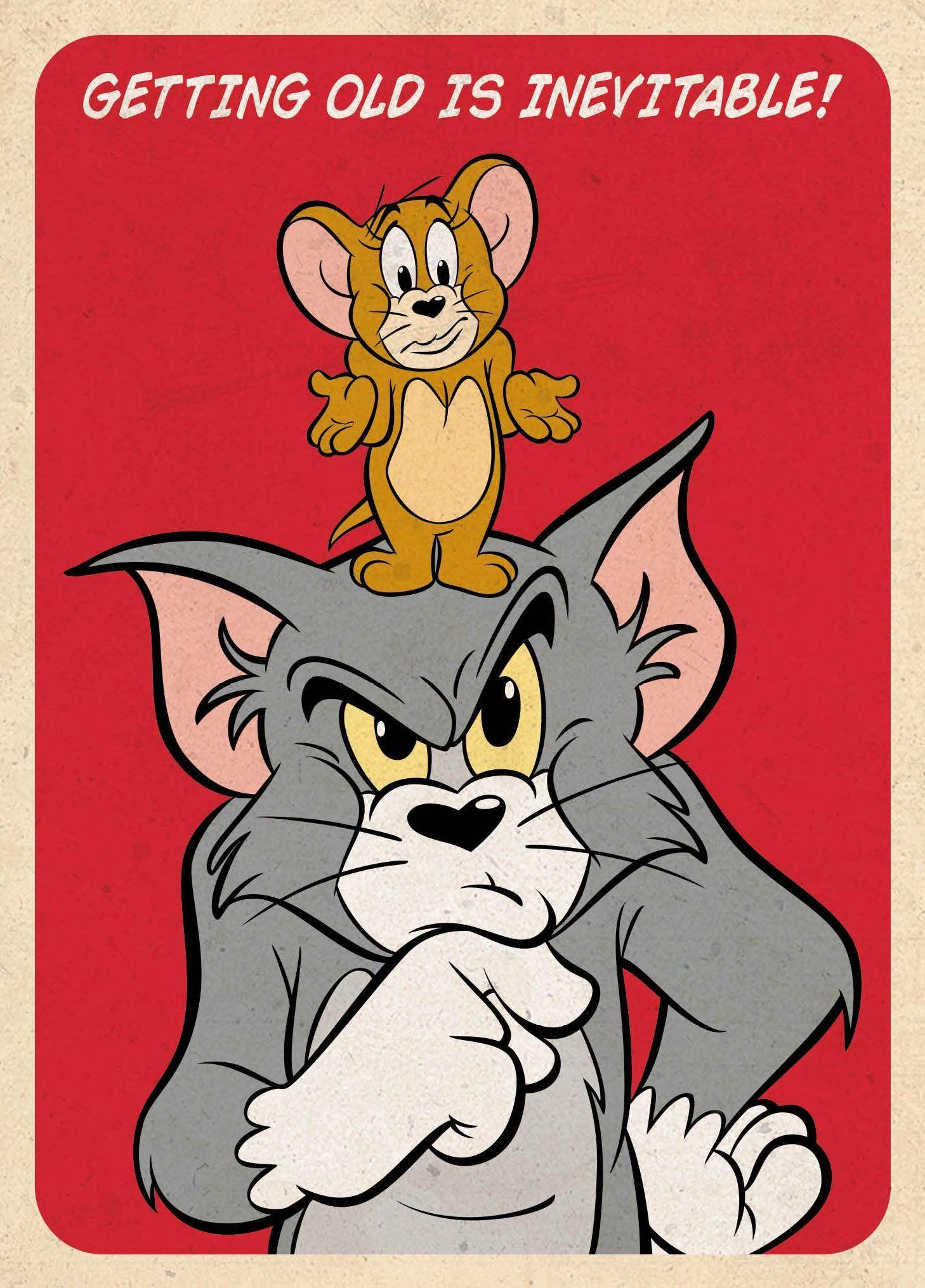 Tom & Jerry Getting Old Is Inevitible!' Birthday Card Official Product