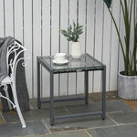 Rattan End Table Side Coffee Desk W/ Adjustable Foot Pads