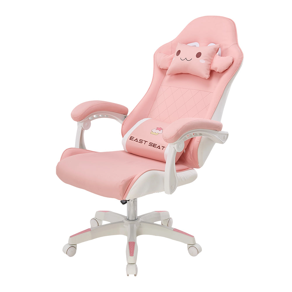 Pink Gaming Chair With Ergonomic Design – Adjustable Height & 360° Swivel Base Office Chair