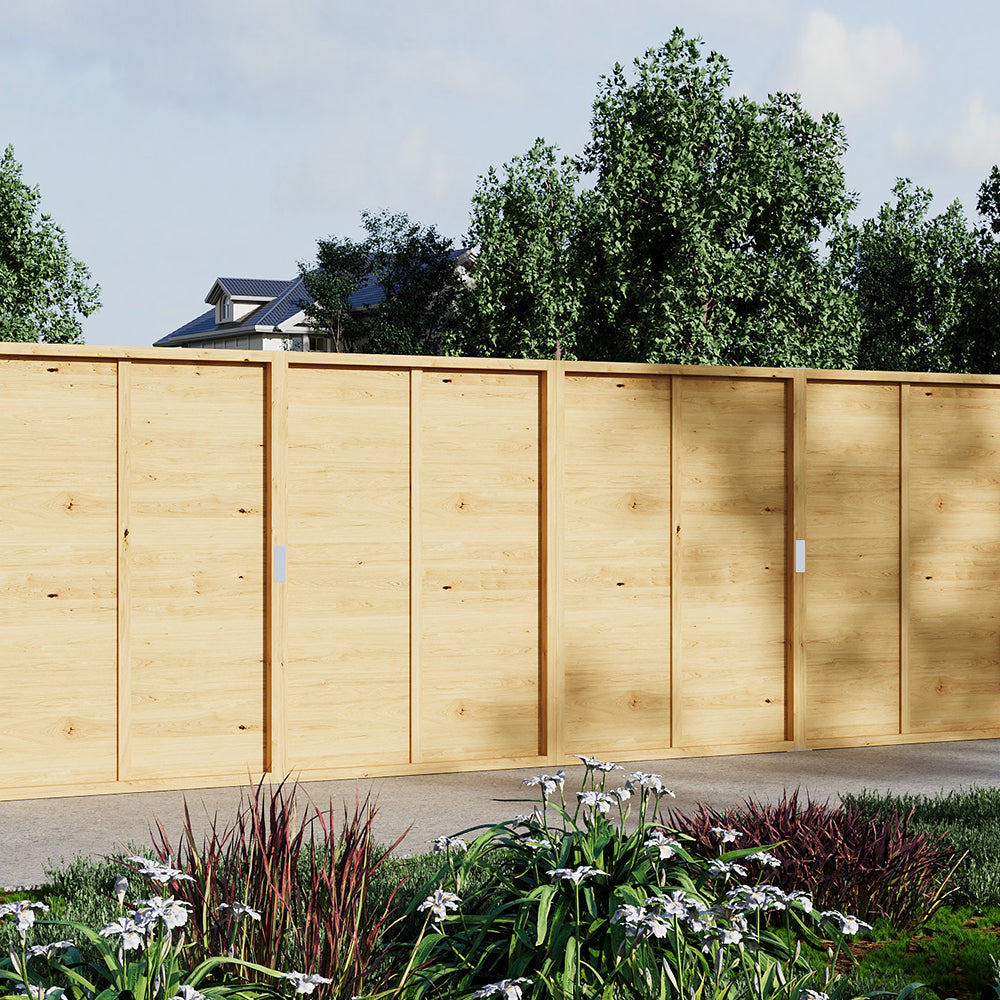 Spruce Wood Fence Panel 180cm W X 90/120/150cm H, Weather-resistant Treated Wood With Eco-friendly Water-based Finish | Medium