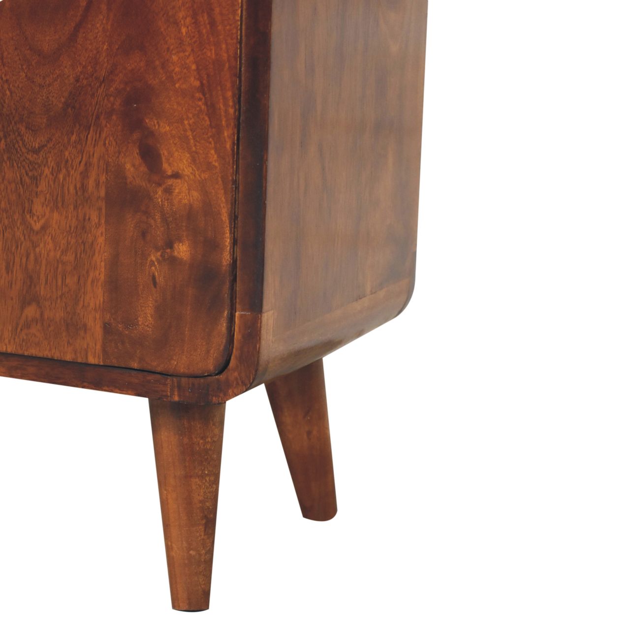 Solid Wood Mini Classic Chestnut Cabinet, Brown, 2 Doors