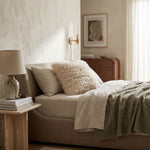 Faux Mongolian Fur Cushion, 40 X 40cm | 40cm x 40cm | Cream