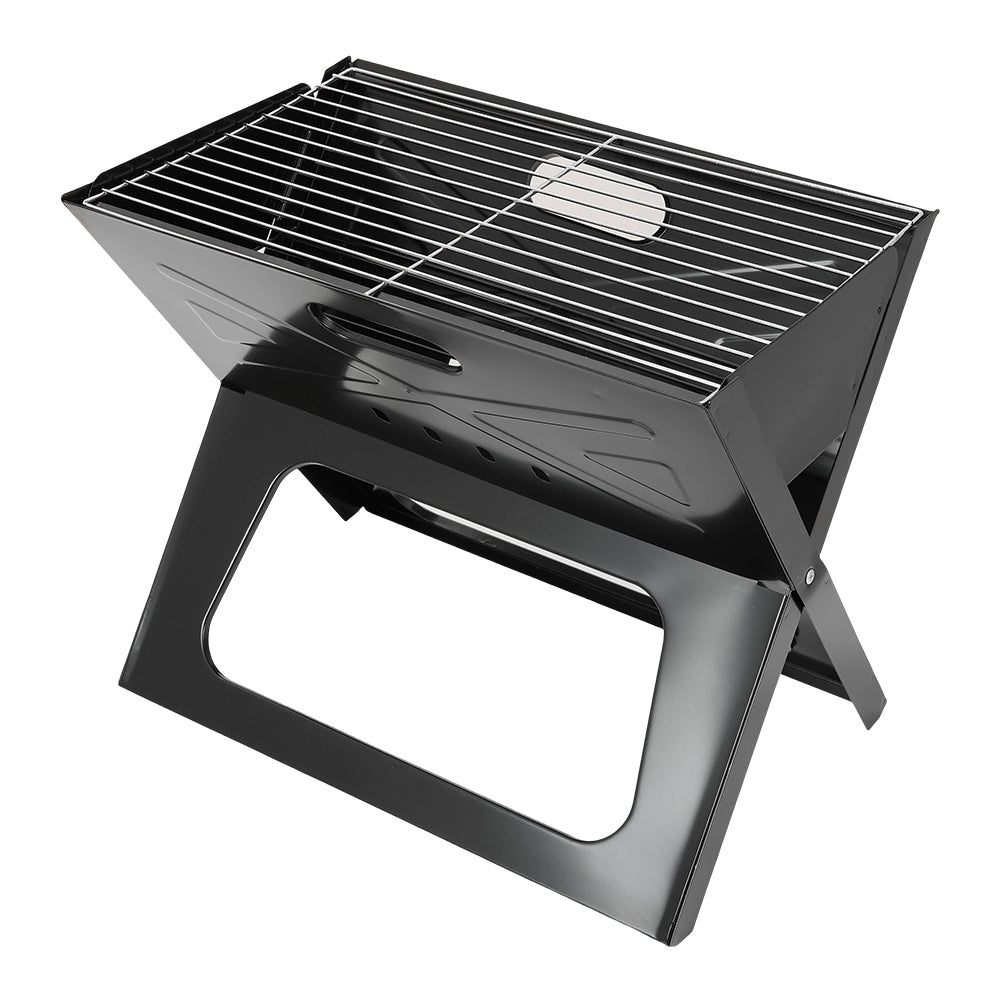 Living and Home Portable X-shaped Charcoal Grill Foldable Outdoor Bbq For Camping Tailgating