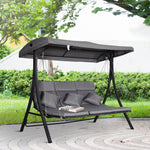 Outdoor 3-person Porch Swing Chair Chaise Lounge Garden
