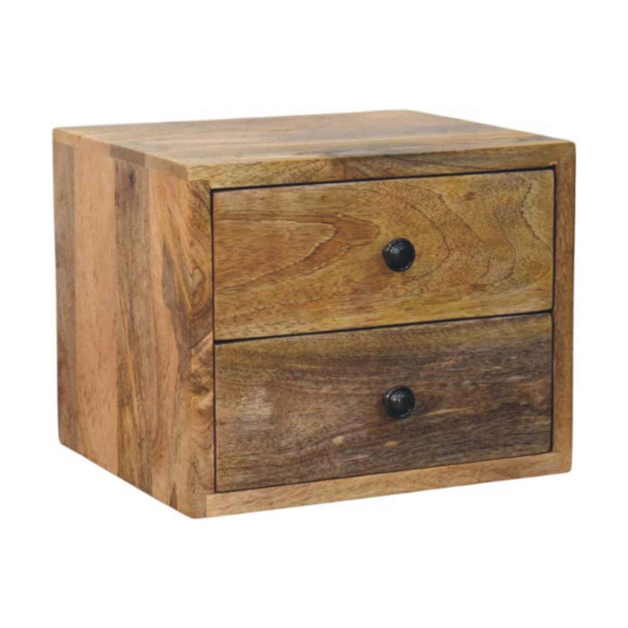 Solid Wood Solis 2-drawer Oak-ish Wall Mounted Nightstand