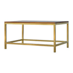 Solid Wood Rectangle Gold Coffee Table