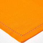 Plain Cotton Fabric 4 Napkins Set | 45cm x 45cm | Orange