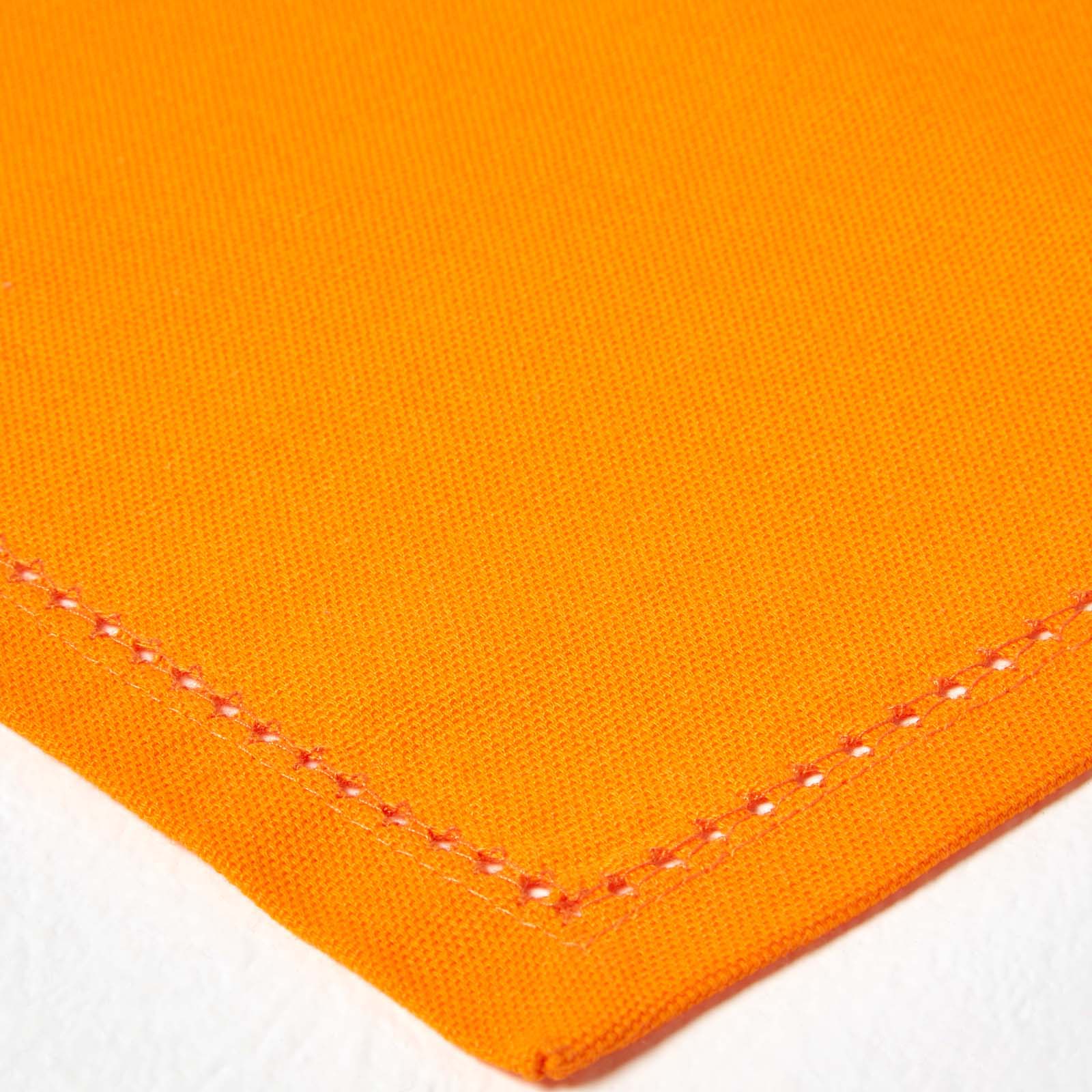 Plain Cotton Fabric 4 Napkins Set | 45cm x 45cm | Orange