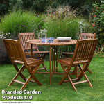 Garden_Gear 4 Person Acacia Garden Dining Set, Folding Design
