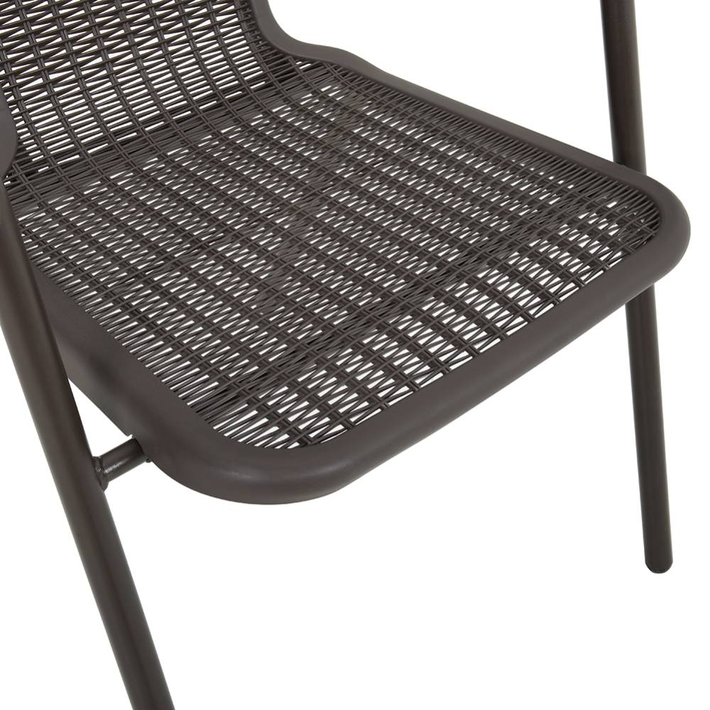 Set Of 4 Or 6 Pe Rattan Stacking Garden Chairs Outdoor Patio Seating | Set-of-6 | Brown