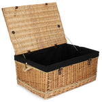 Wicker 72cm Rope Handled Trunk Picnic Basket | Black