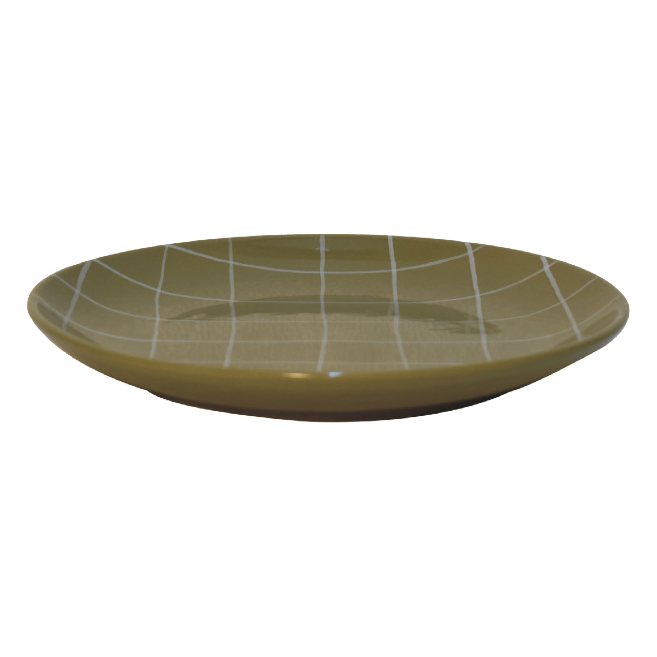 Dahlia Plate Set, Ceramic, Olive Green