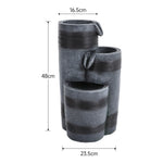 Solar Powered Water Fountain Decor With Lights
