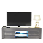 Loom Tv Unit 130cm With Led Lights | Dark Grey