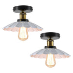 Bath Plus TB+ 2 Pack Flush Mount Ceiling Light E27 Scalloped Shade