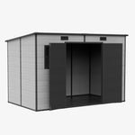 Breeins 10 X 6ft Outdoor Garden Pent Roof Tool Storage Shed