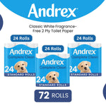 Andrex Toilet Rolls Classic Clean Fragrance-free 2 Ply Toilet Paper