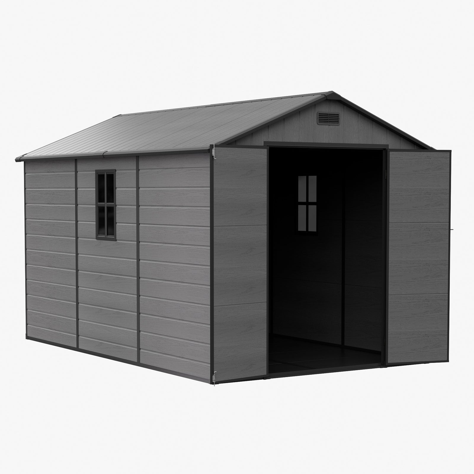 Breeins 8x12ft Plastic Garden Storage Shed With Lockable Door