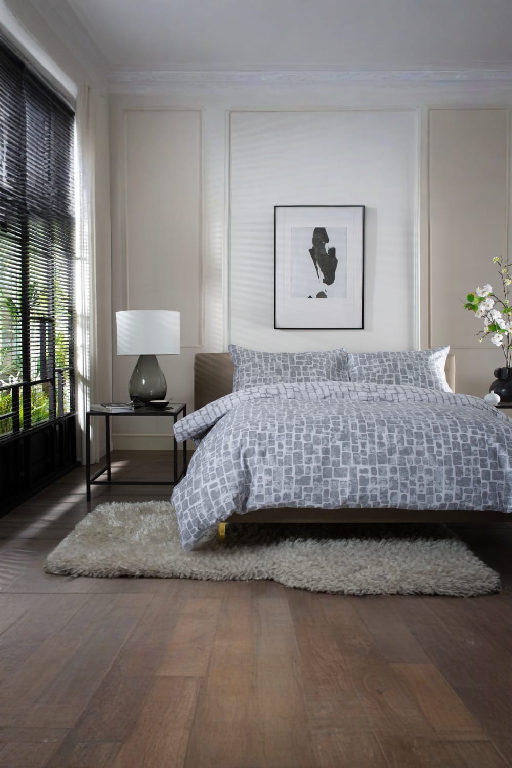 Tulle Extrasoft 100% Cotton Duvet Cover Set – Soft & Breathable Bedding | Double | Grey