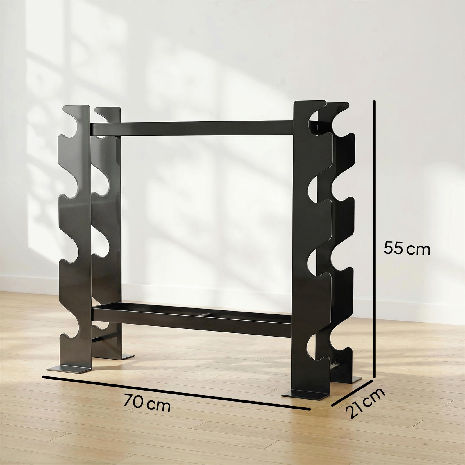 SPORTNOW 4-tier Dumbbell Rack, Heavy-duty Weight Rack For Dumbbells, Black