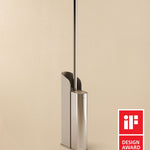 Silicone Toilet Brush, Floor Or Self-adhesive Slim Chrome Flat Collection