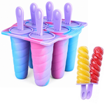 Bpa Free Spiral Ice Pop Mould With 6 Sticks Pink