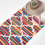 Amsterdam Handwoven Cotton Chindi Kilim Rug | 200cm | Multi Colour