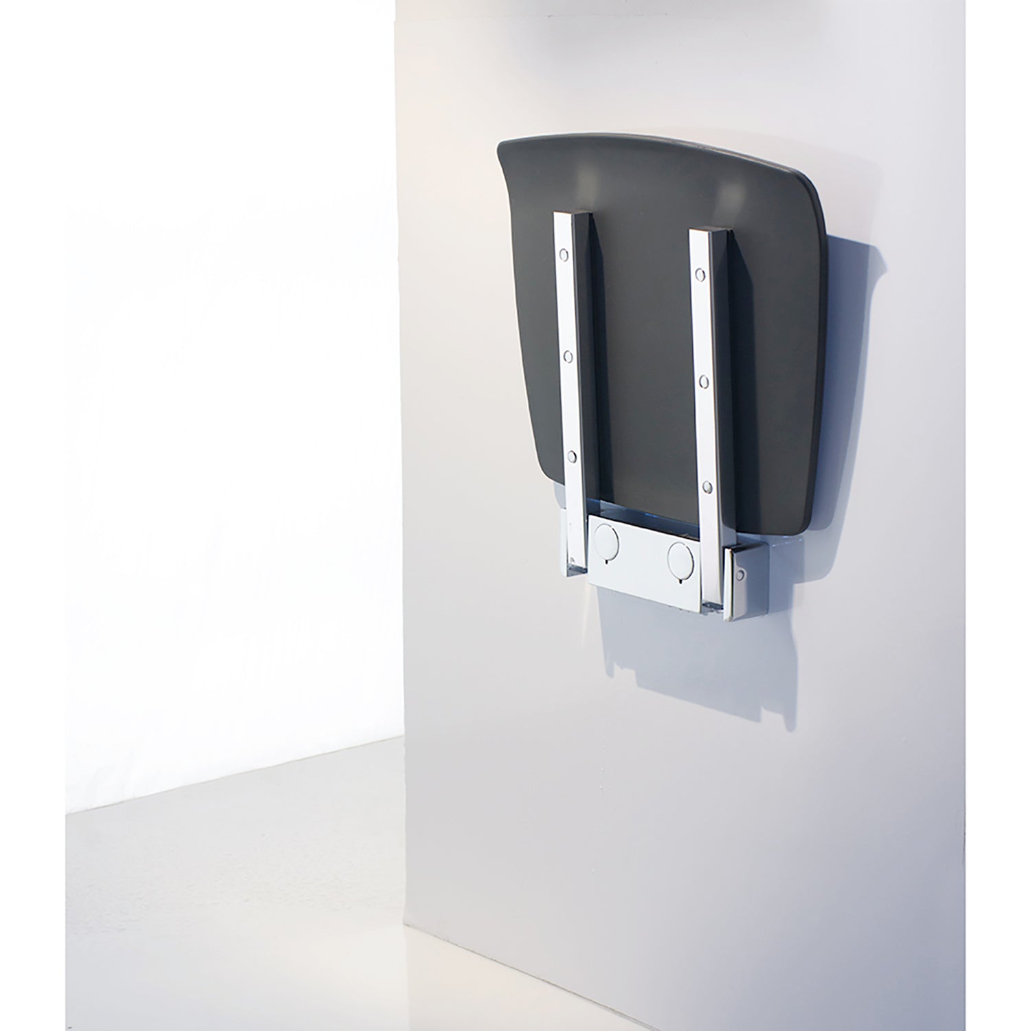 Folding Shower Chair Wall Mounted Bathroom Seat | Dark Gray